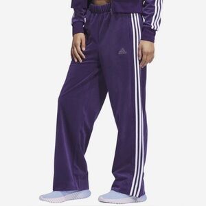 NWT Adidas Originals Women's Y2K Glam Plush Velour Velvr Track Pants Purple